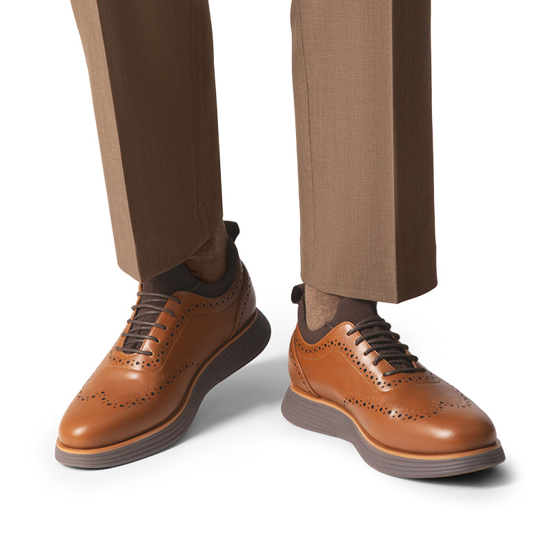 Men's Casual Wingtip Dress Sneakers