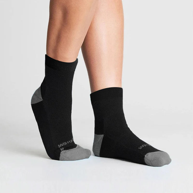 Unisex Anti-Blister Mid Running Socks – Black/Grey