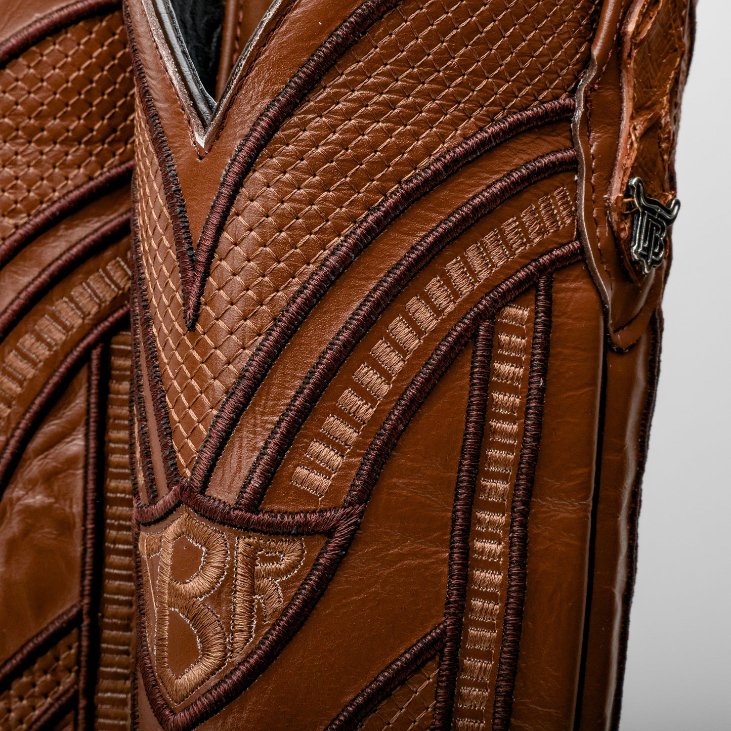 Matte Tan Jumbo Python Leather Boots - Square Toe