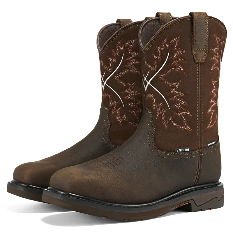 Western Cowboy Non Slip Work Boots - Square Toe