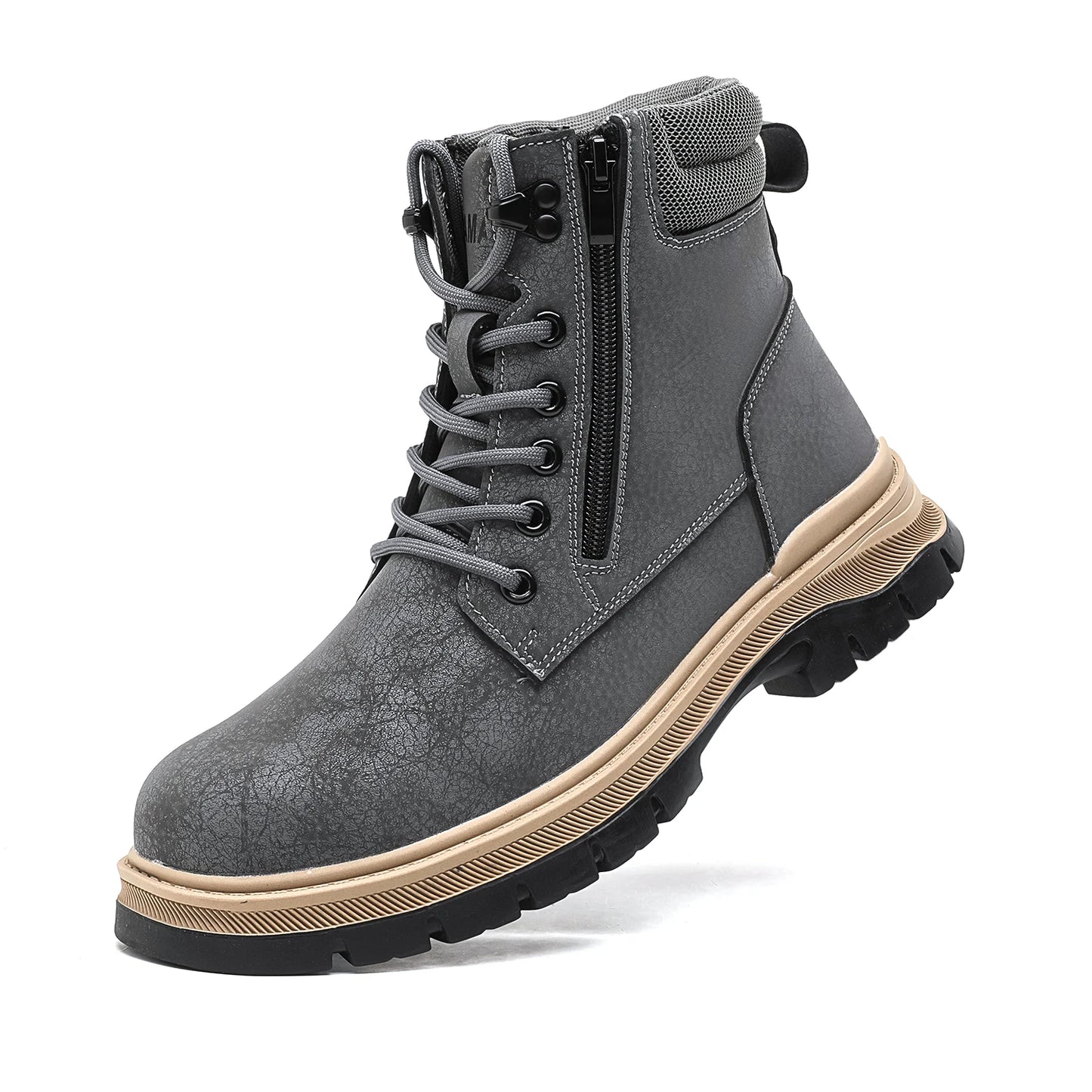 Men Water Resistant Brown Hiking Safety Work Boots