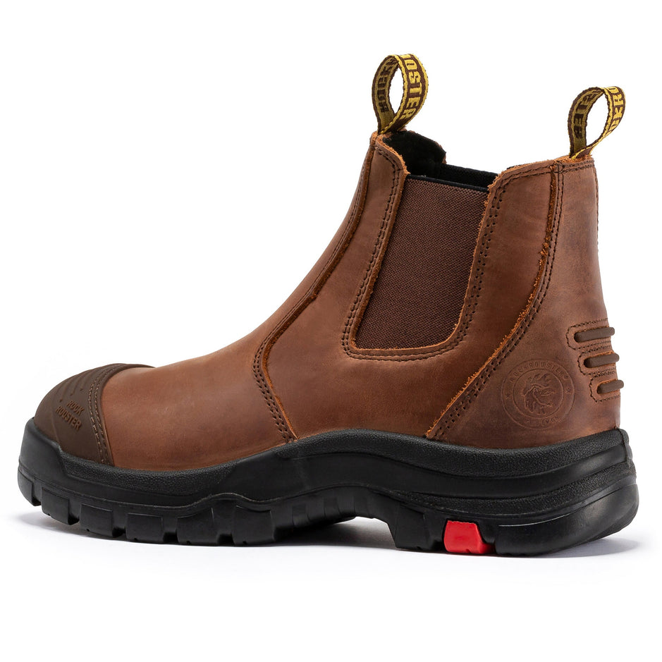 6 Inch Pull-on Steel Toe Leather Work Boots