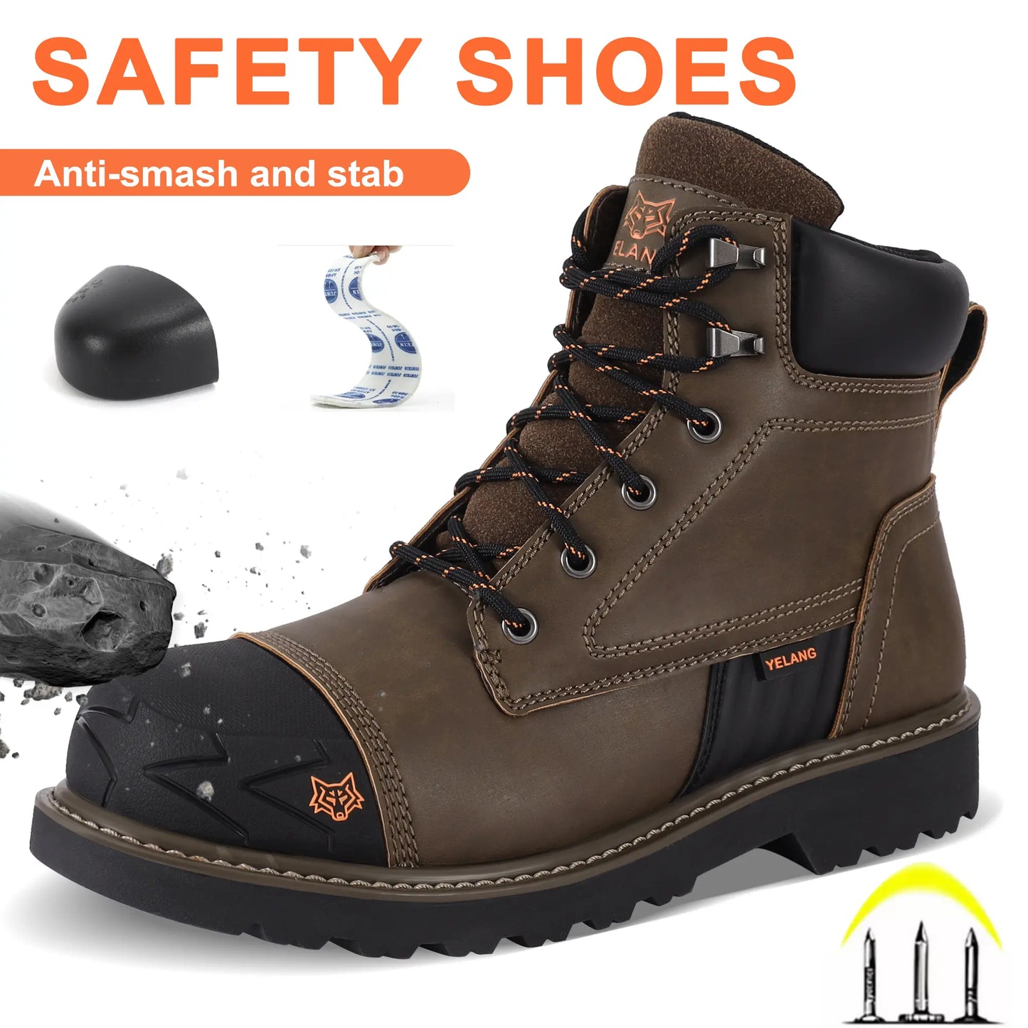 Men's Steel Toe Safety Work Boot