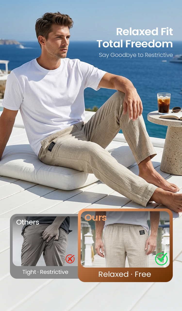 💕Limited Sale 70% OFF!!💕Breathable Straight-Leg Trousers for Men