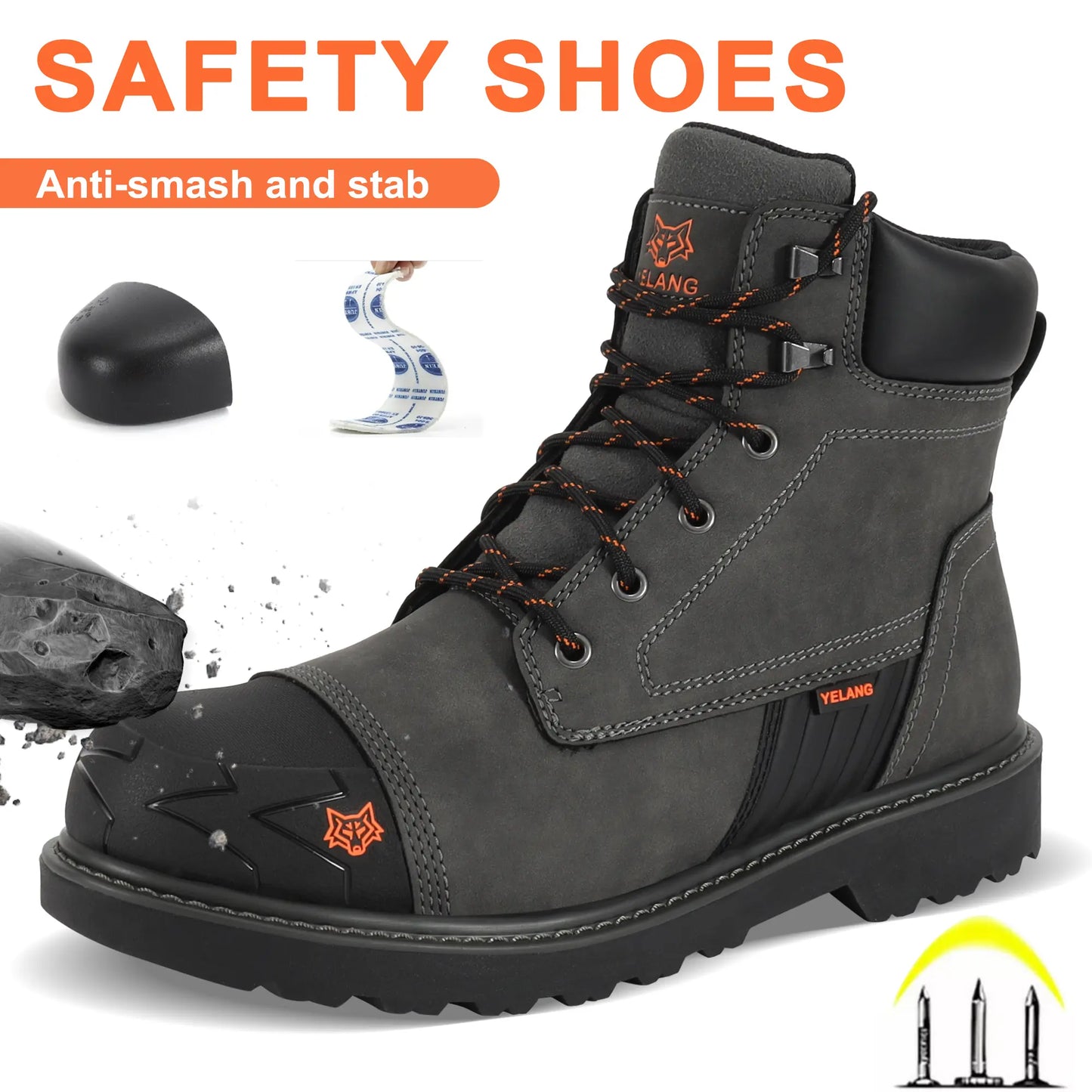 Men's Steel Toe Safety Work Boot