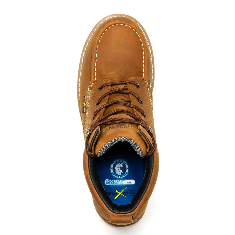 Edgewood Steel Toe Waterproof Shoes Men's 6-Inch Brown Work Boots