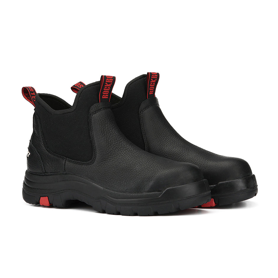 6 Inch Pull-on Steel Toe Leather Work Boots