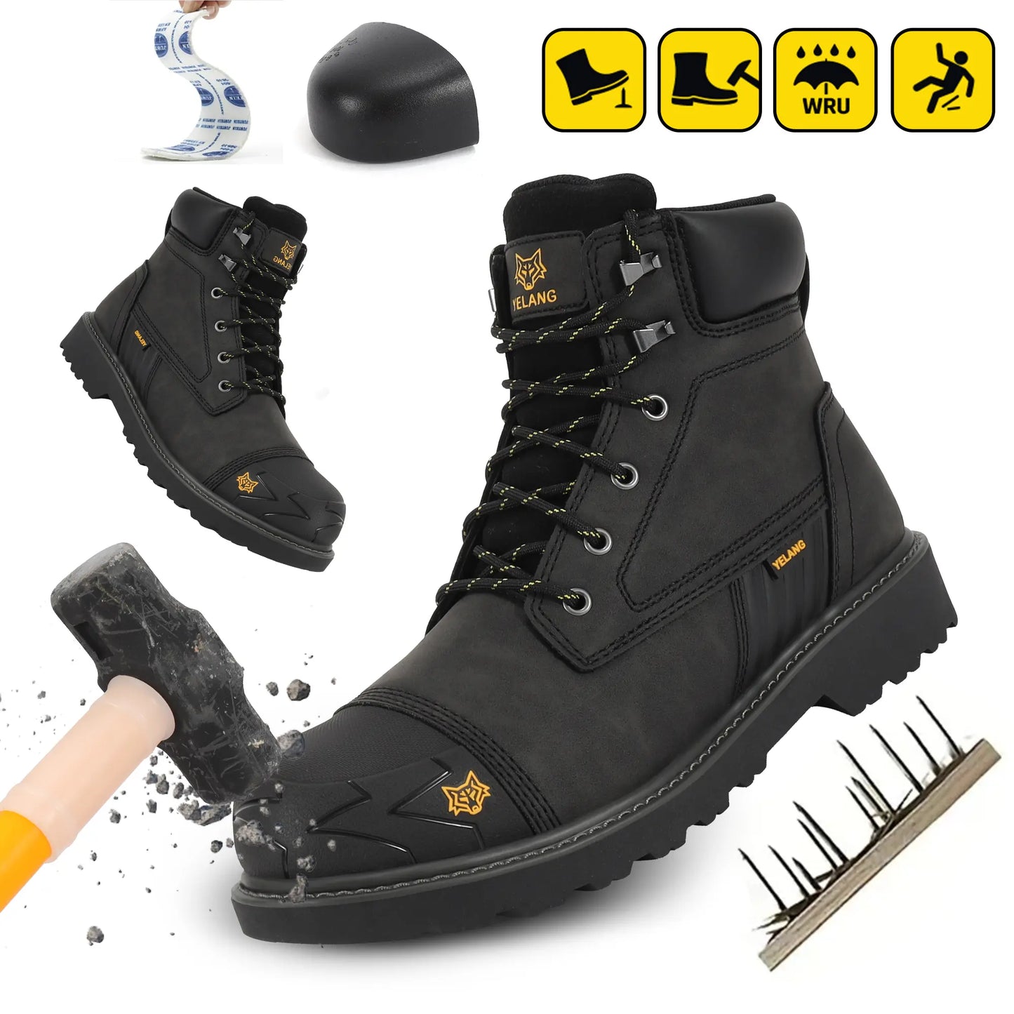 Men's Steel Toe Safety Work Boot