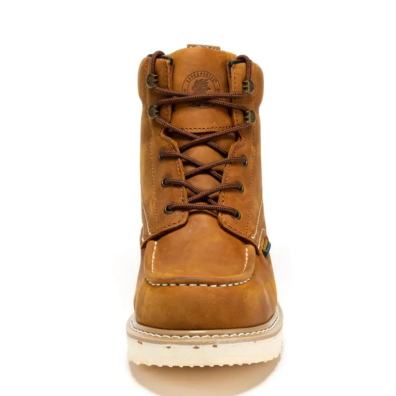 Edgewood Steel Toe Waterproof Shoes Men's 6-Inch Brown Work Boots