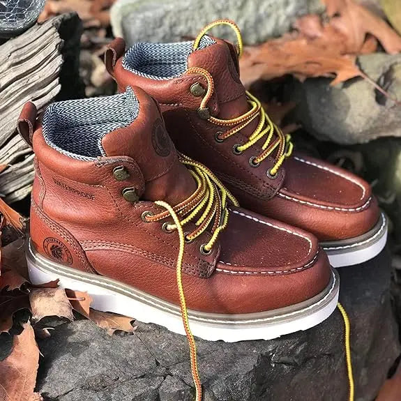 Waterproof Moc Toe Work Boots For Men