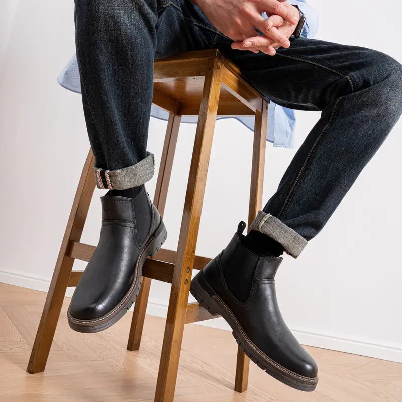 Chelsea Boots Casual Slip On Ankle Waterproof Mens Boots