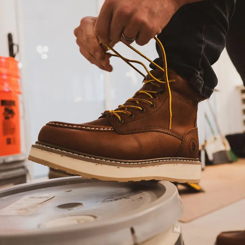 Waterproof Moc Toe Work Boots For Men