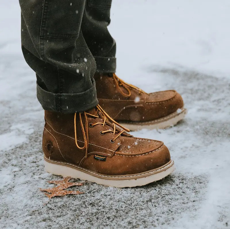 Waterproof Moc Toe Work Boots For Men