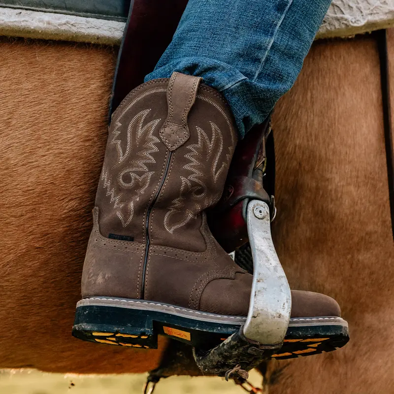 Western Cowboy Non Slip Work Boots - Square Toe