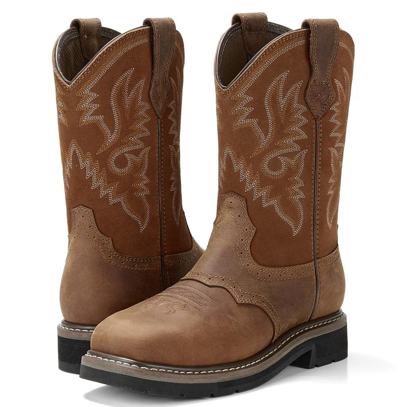 Western Cowboy Non Slip Work Boots - Square Toe
