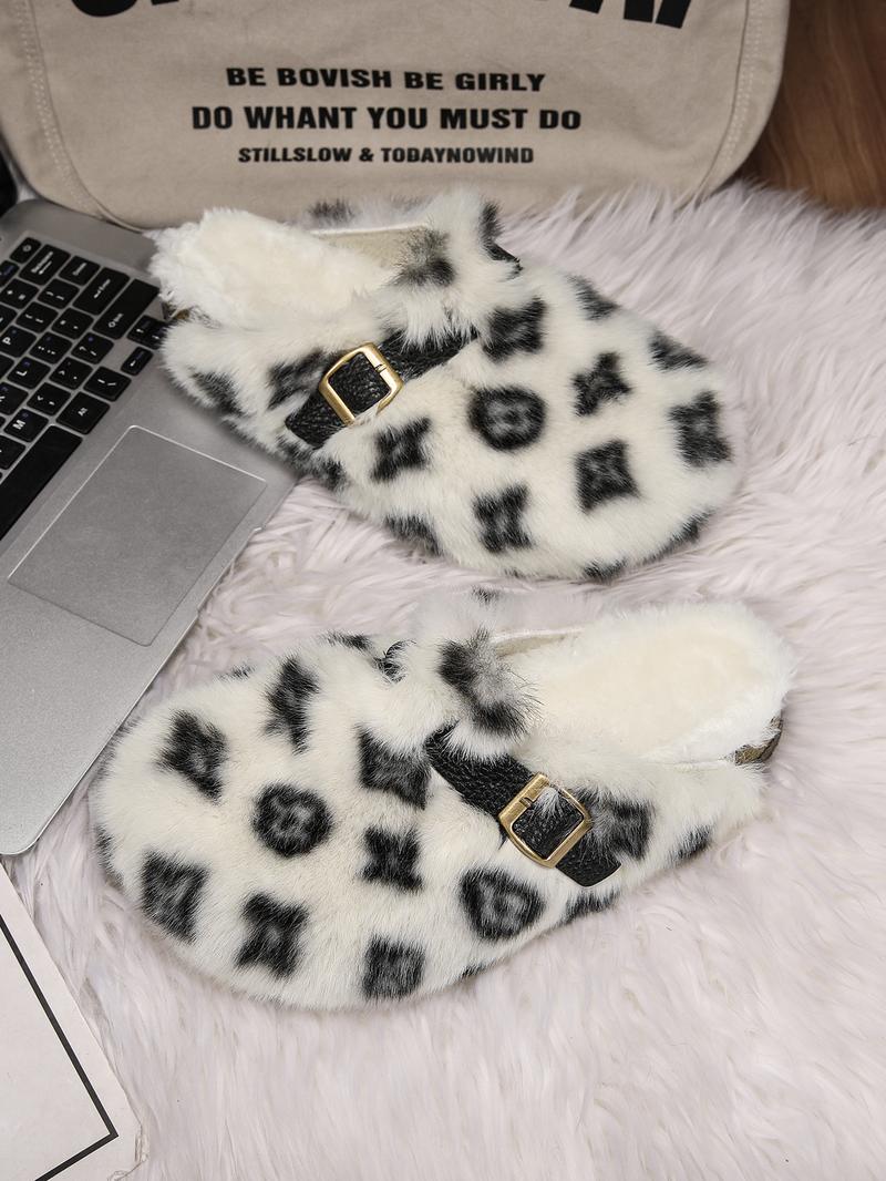 Women And Men's High Quality Faux Fur Slippers