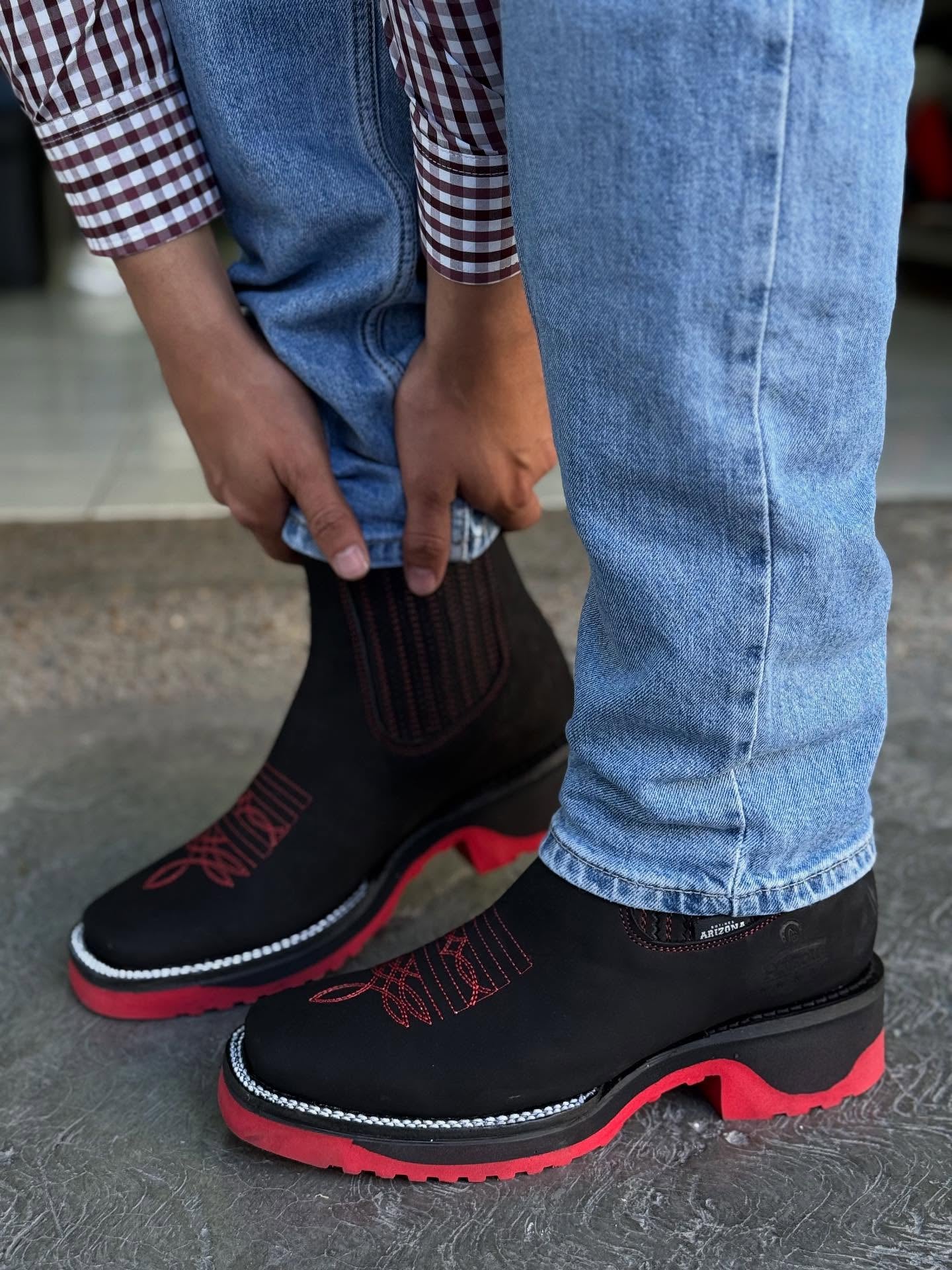 New Black Nobuck Leather Botin - 3D Sole Composite Toe