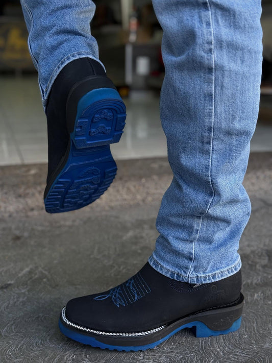 New Black Nobuck Leather Botin - 3D Sole Composite Toe