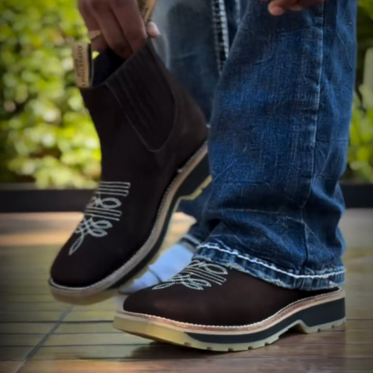 Classic Leather Cowboy Boots