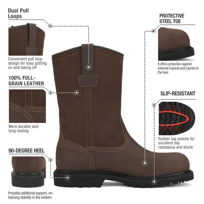 Men's Steel Toe & Soft Toe Work Boots