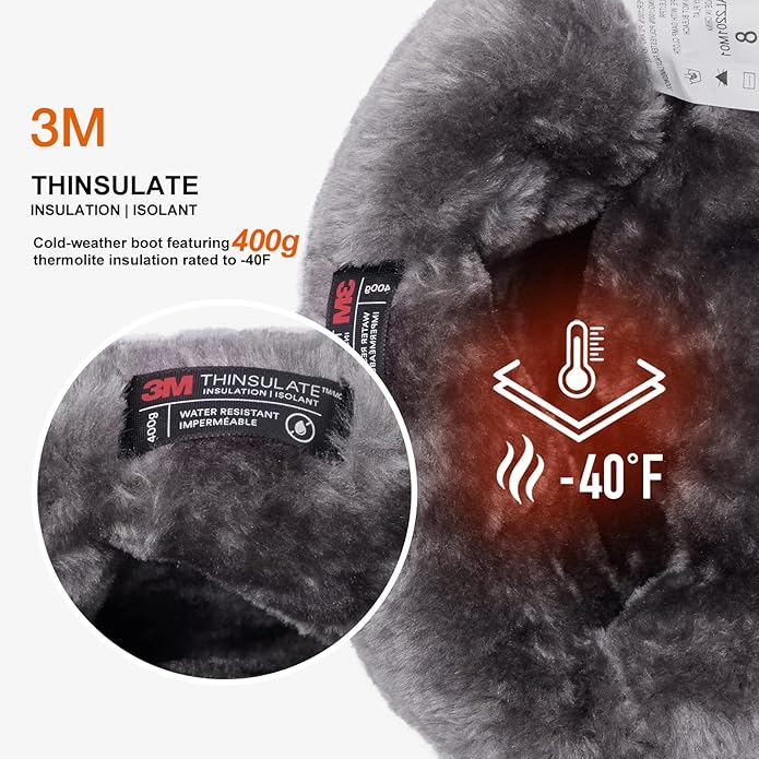 Men's Winter Waterproof Insulated Snow Boots