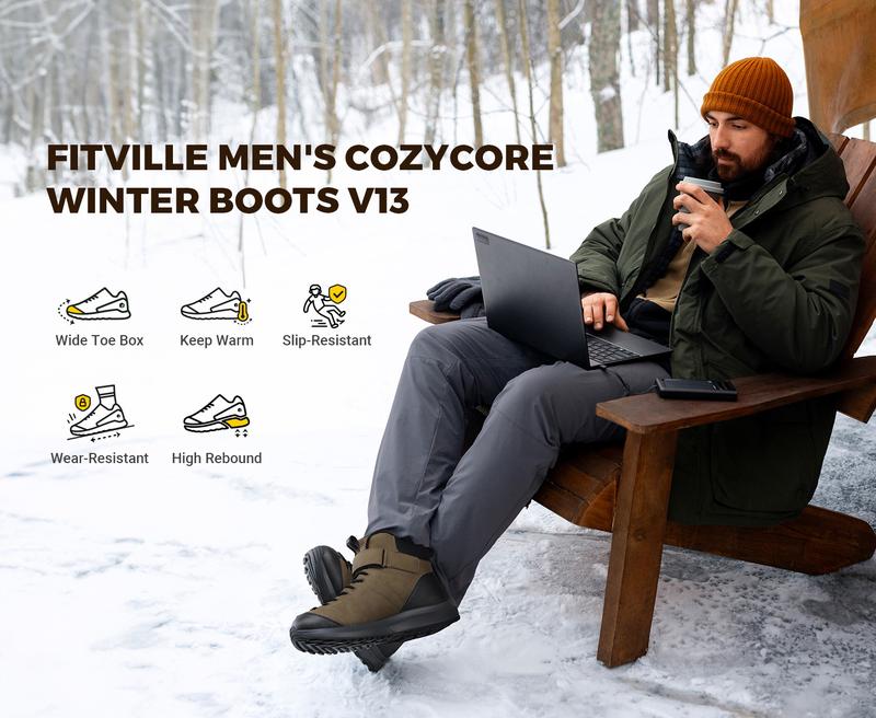 Wide Winter Boots For Men