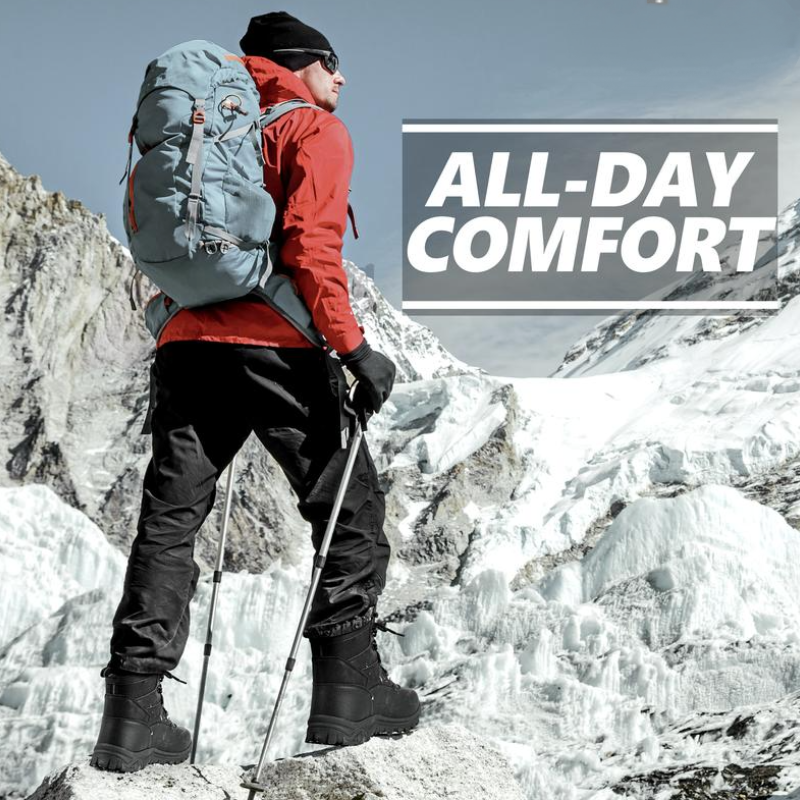 Men's Snow Boots Waterproof Insulated Mountaineering Shoes