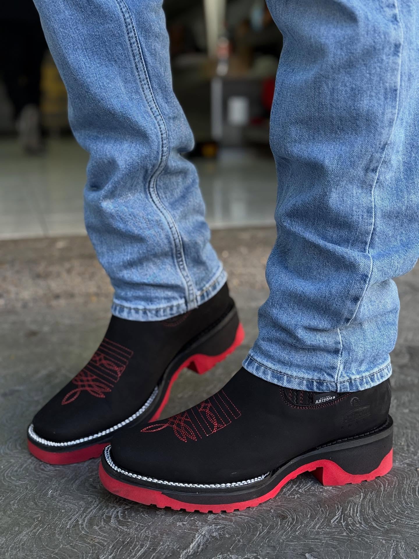 New Black Nobuck Leather Botin - 3D Sole Composite Toe