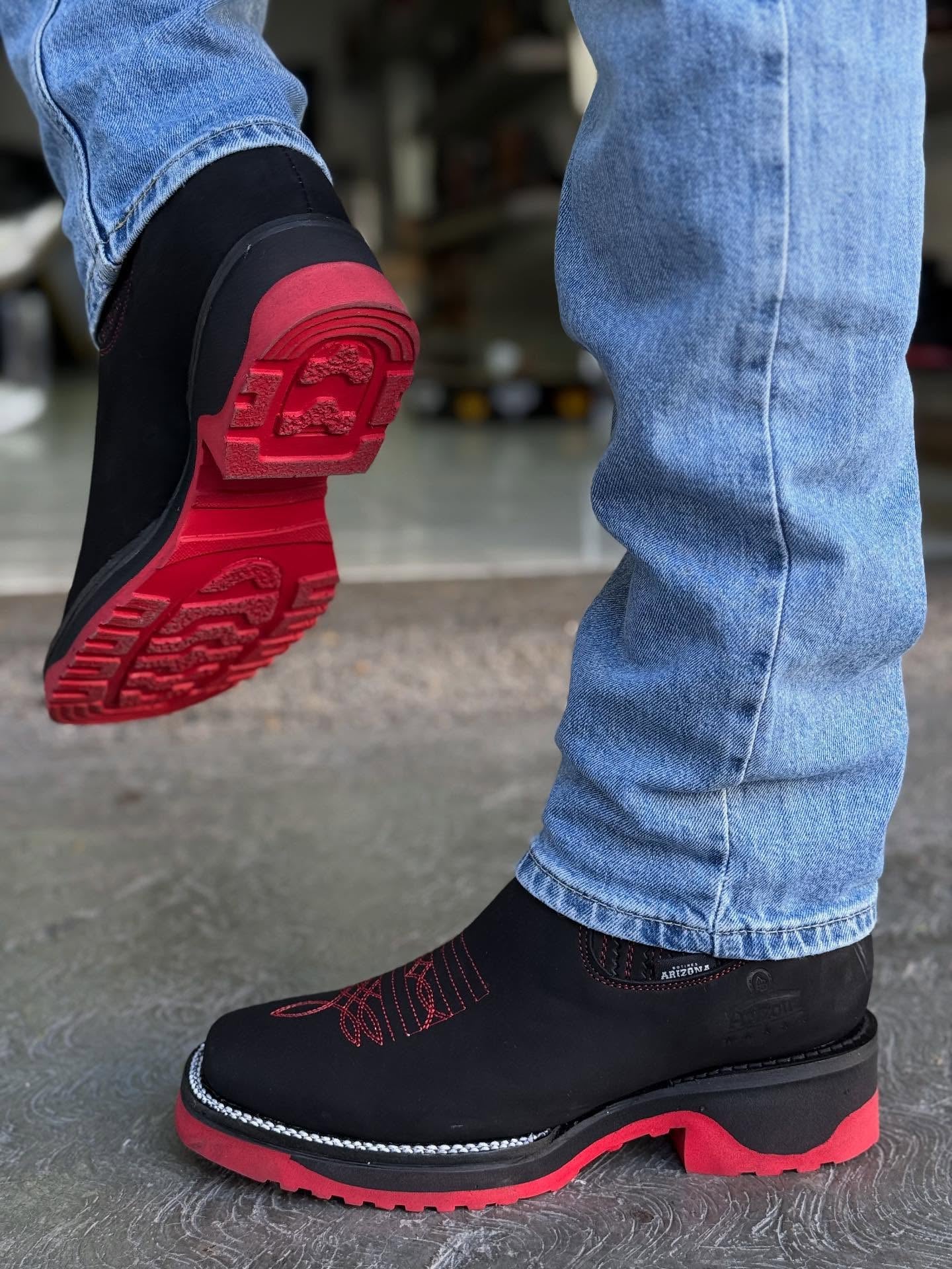 New Black Nobuck Leather Botin - 3D Sole Composite Toe