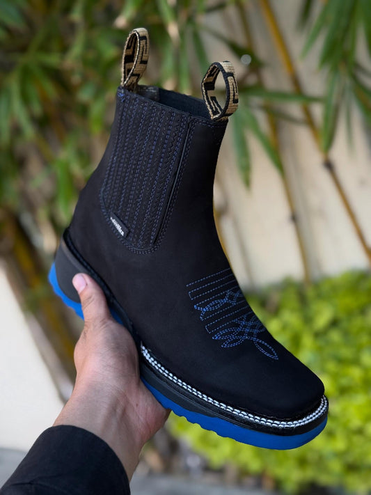 New Black Nobuck Leather Botin - 3D Sole Composite Toe